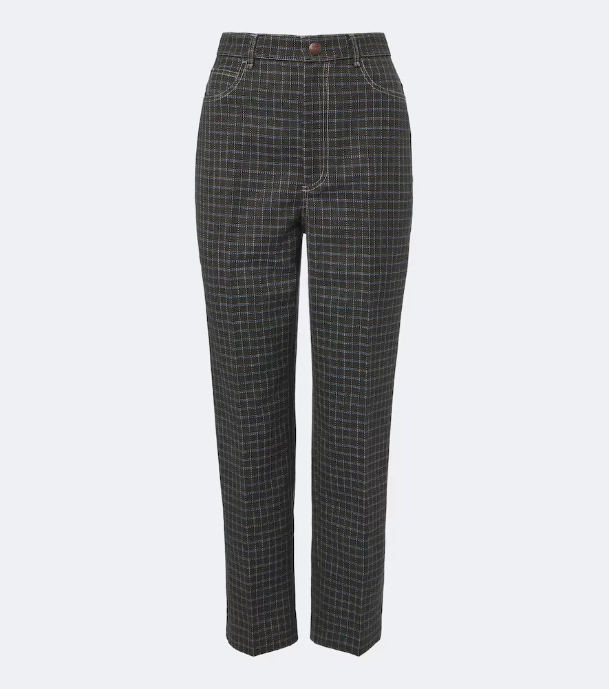 Checked Straight Pants by Acne Studios