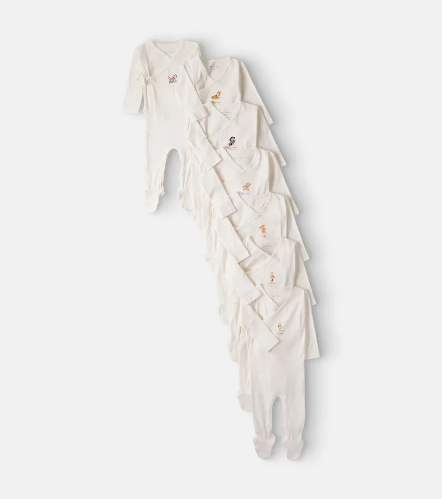 Weekdays Set of 7 Cotton Onesies by bebe