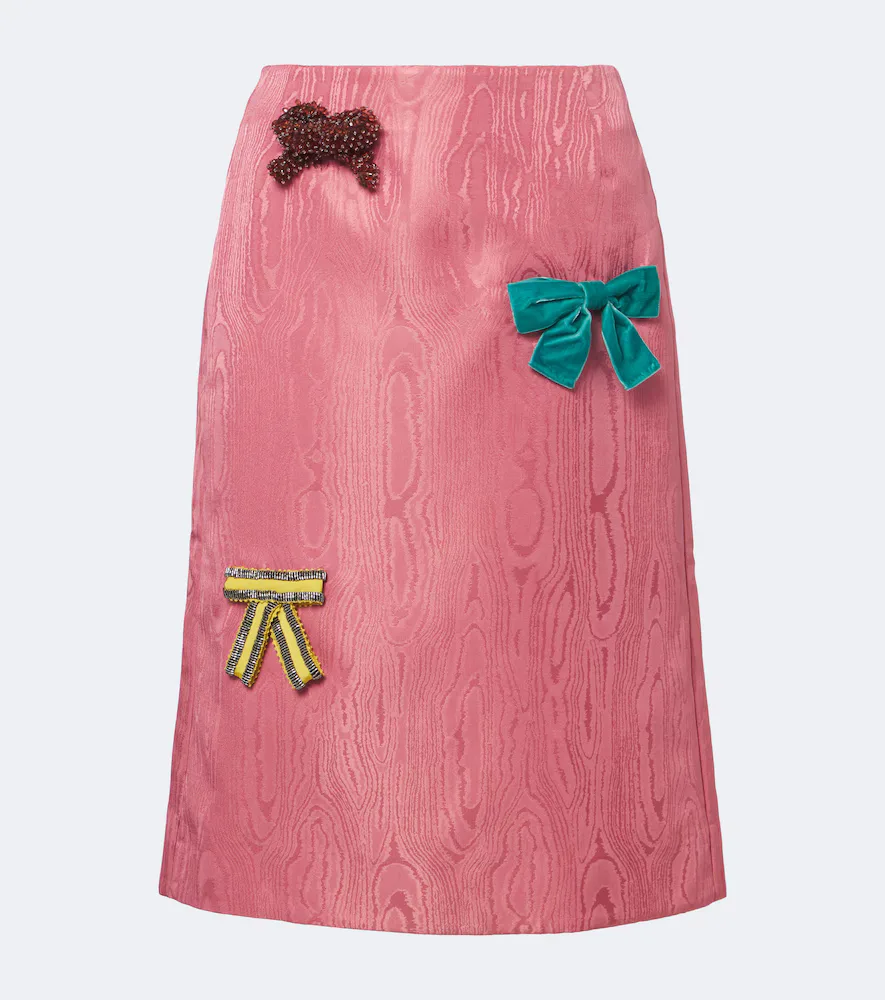 Valentina Embellished Moiré Midi Skirt by Alemais