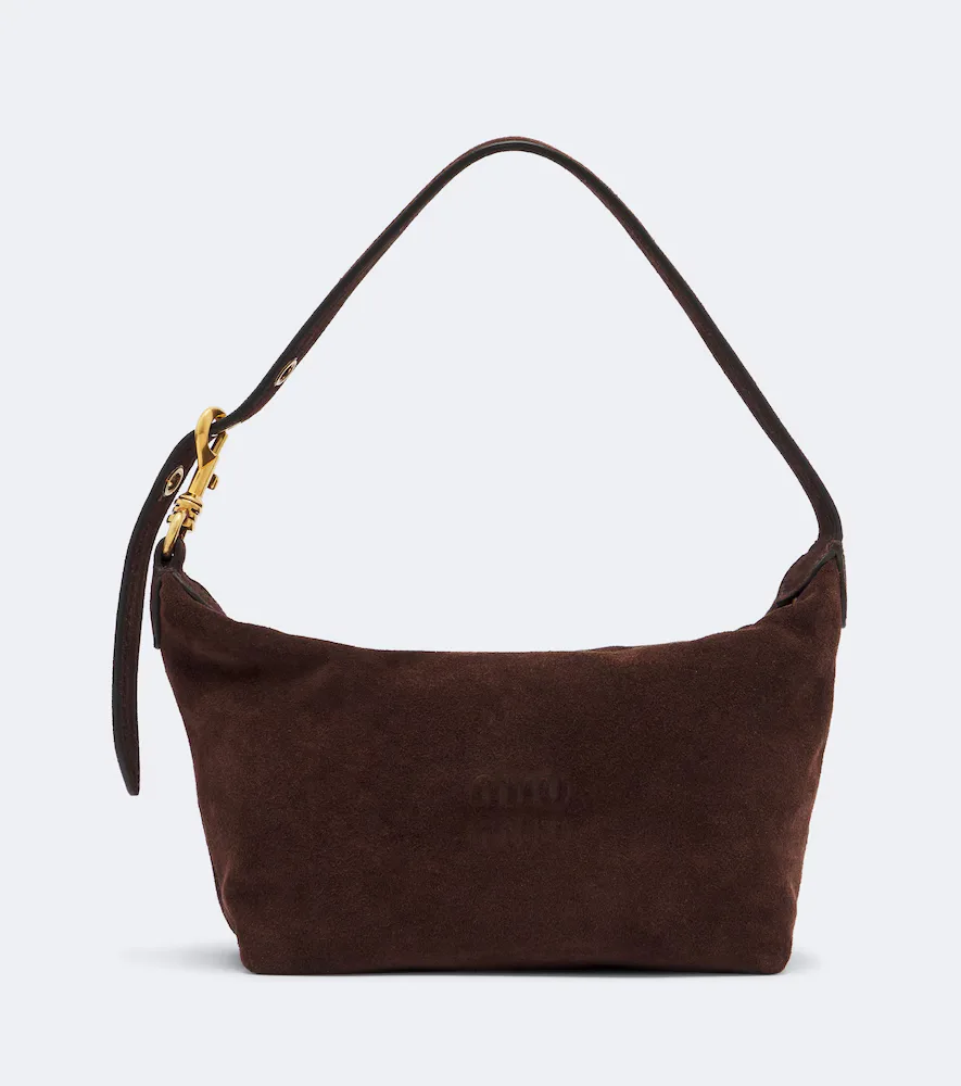 Spirit Suede Shoulder Bag by Miu Miu