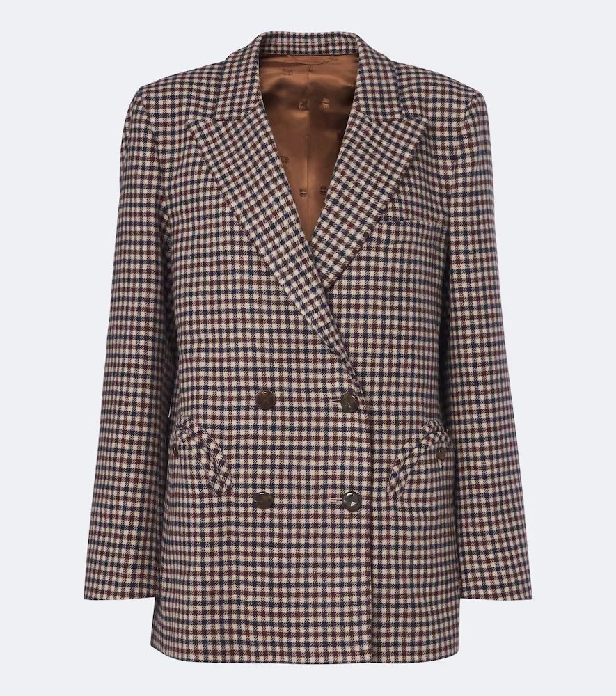 Everynight Checked Wool and Cashmere Blazer by Blaze Milano