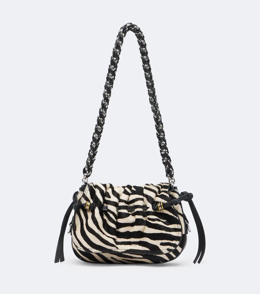 Bolton XS Calf Hair and Leather Shoulder Bag by Isabel Marant