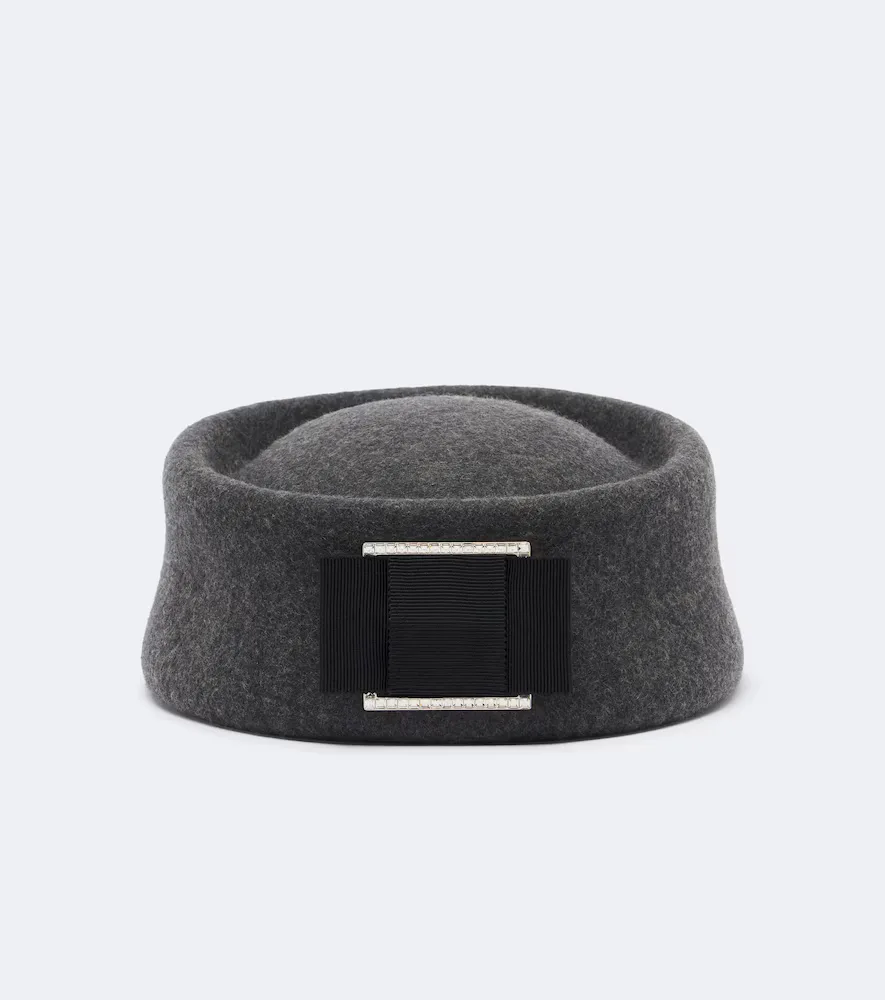 Embellished Wool Felt Hat by Roger Vivier