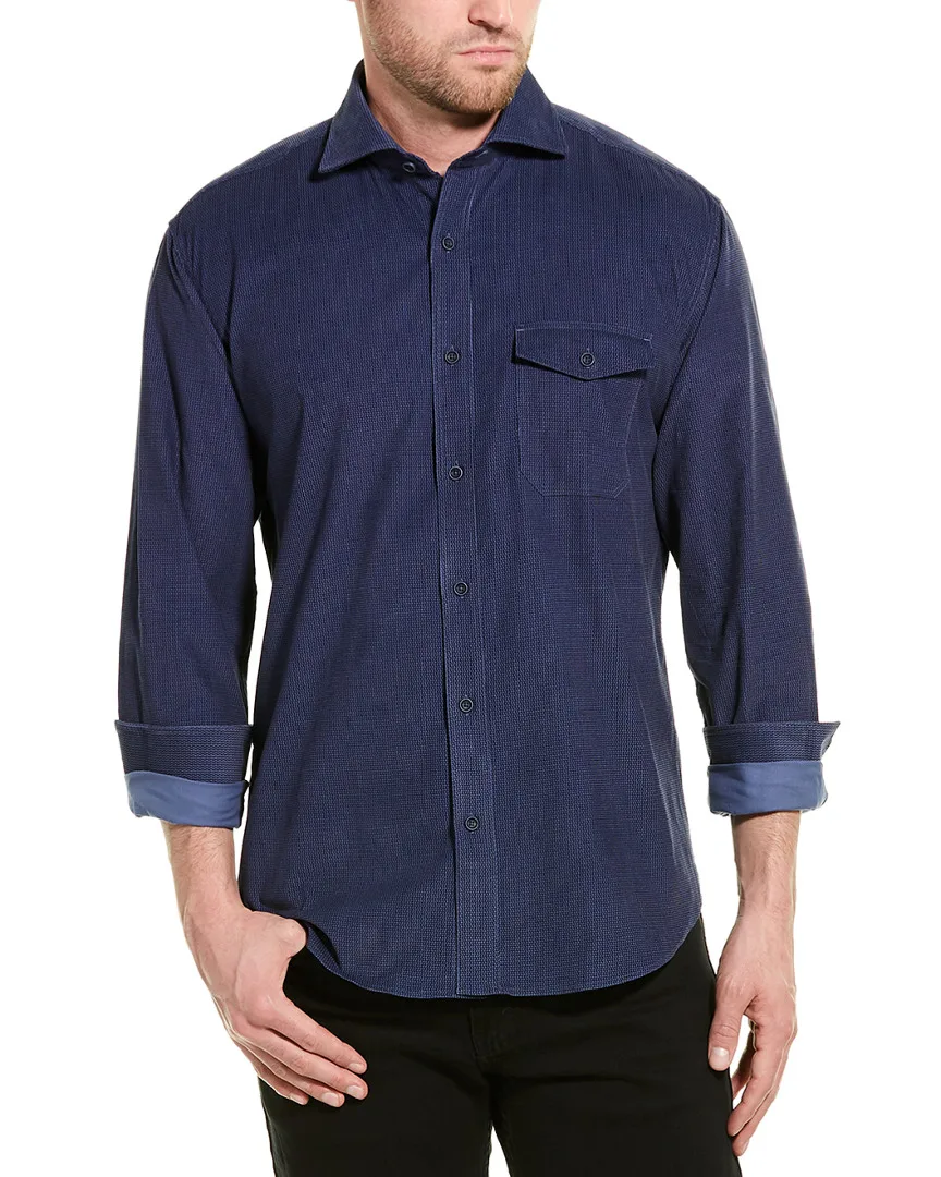 Shaped Fit Woven Shirt by BUGATCHI