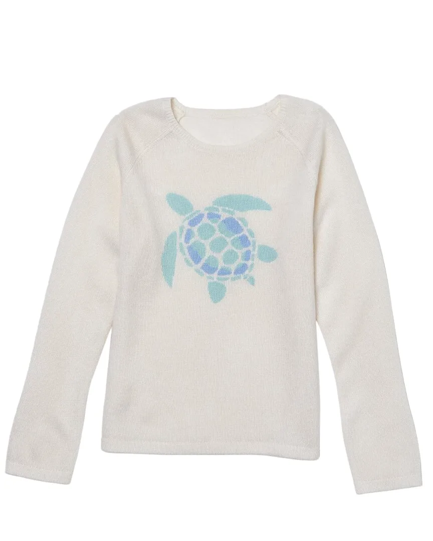 Sea Turtle Shield Cashmere Top by J.McLaughlin