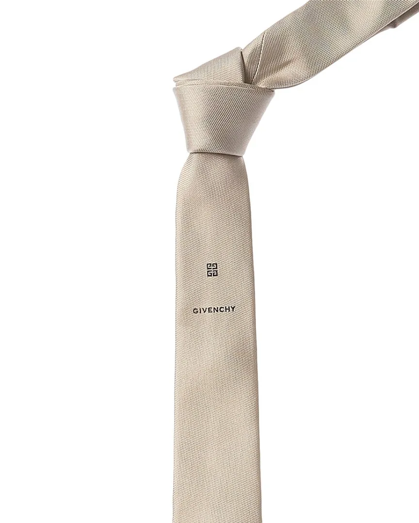 Clay & Black 4G Jacquard Silk Tie by GIVENCHY