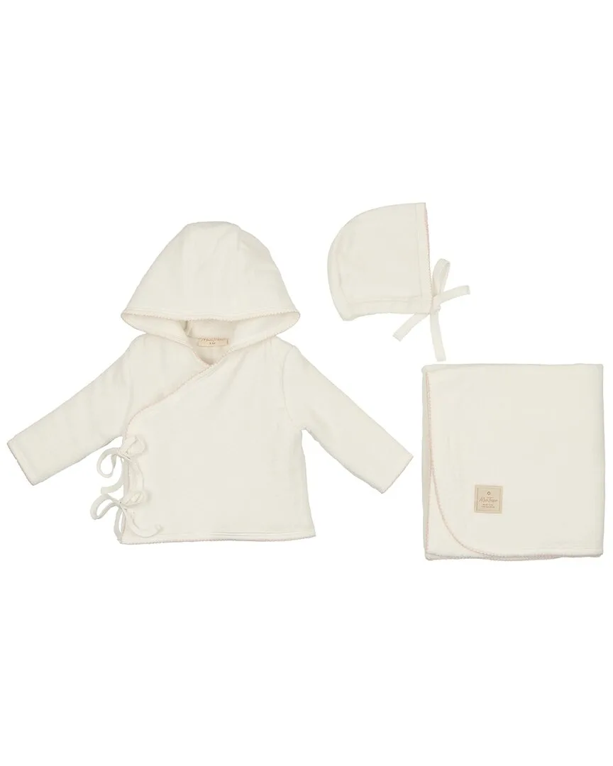 Scallop Wrap Jacket Layette Set by Mon Tresor