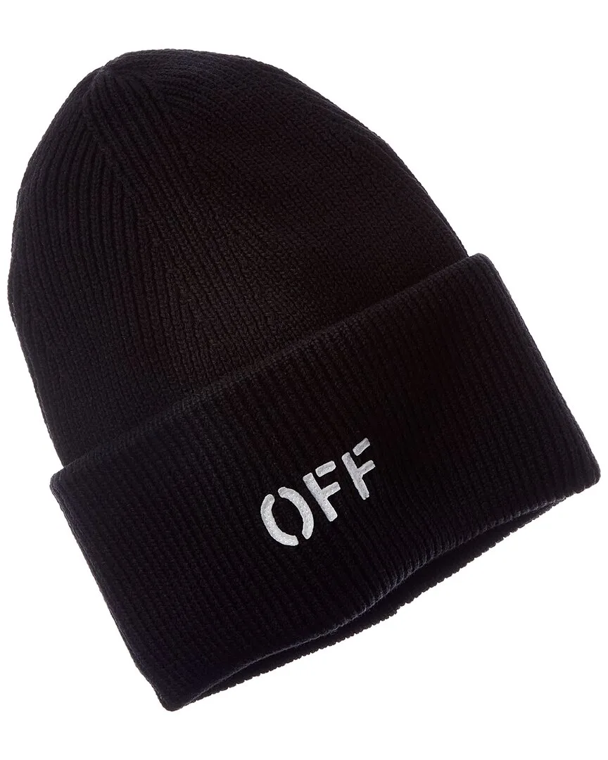Off Stamp Loose Knit Cashmere-Blend Beanie by Off-White