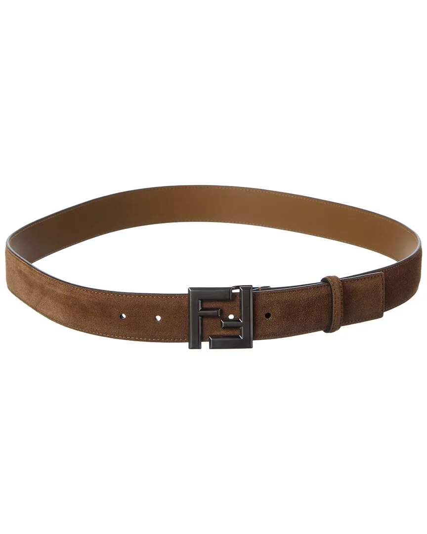 Ff Logo Suede Belt by FENDI