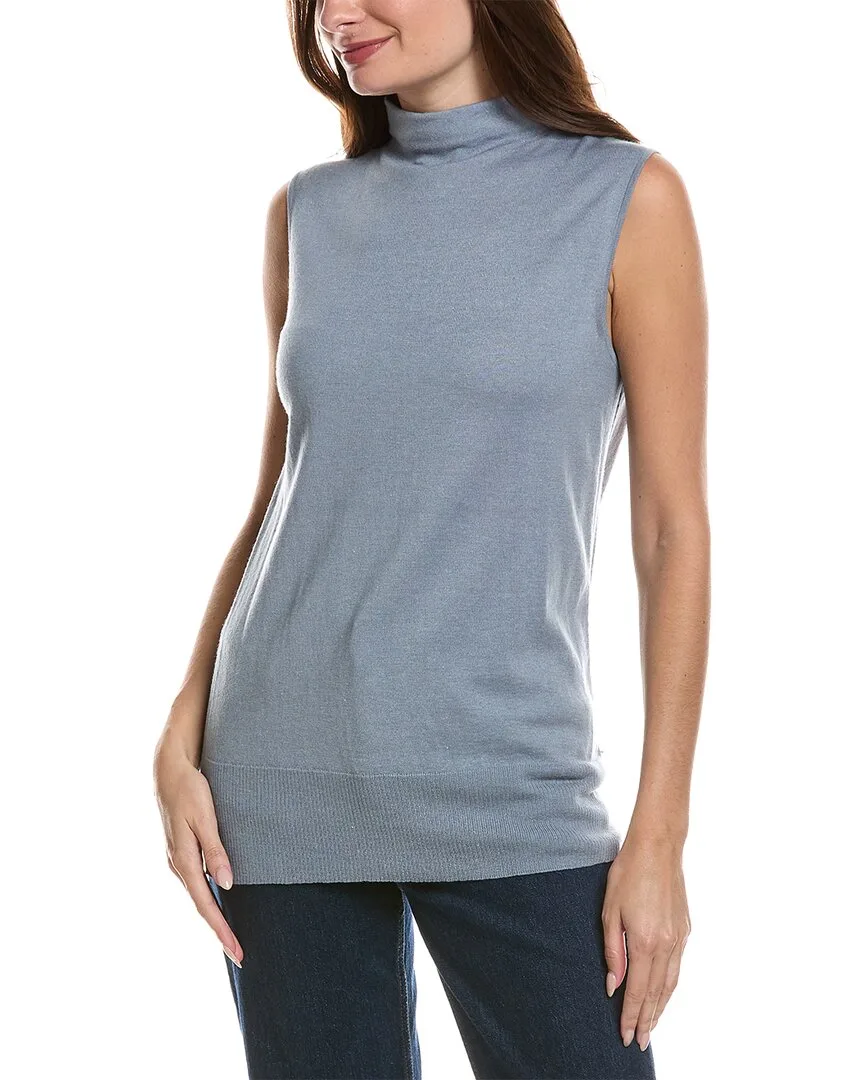 Mock Neck Cashmere & Silk-Blend Sweater by Lafayette 148 New York