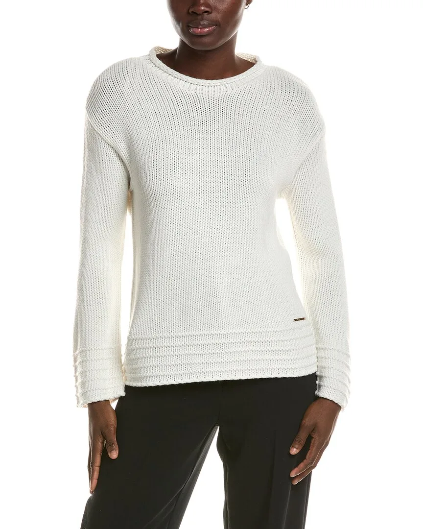 Long Sleeve Crew Neck Sweater by Halston