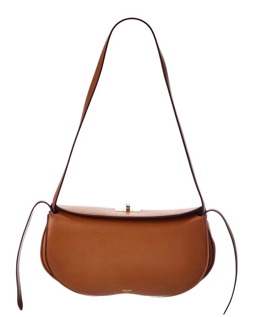 Little Hot Dog Leather Shoulder Bag by Celine