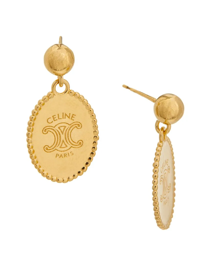 Triomphe Medal Earrings by Celine