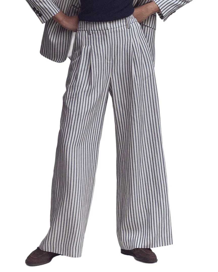Kensington Linen-Blend Wide Leg Trouser by Boden