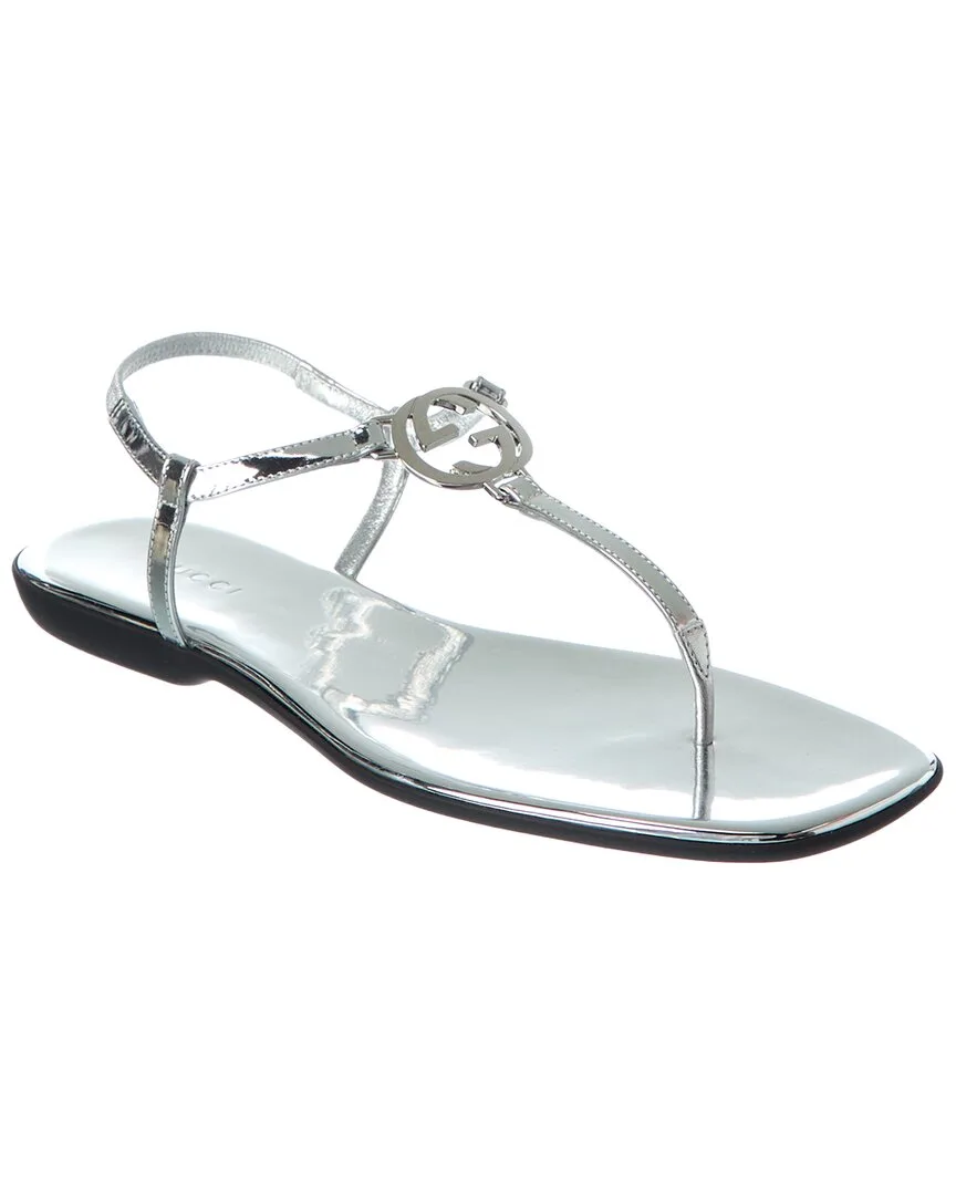 Leather Sandal by Gucci