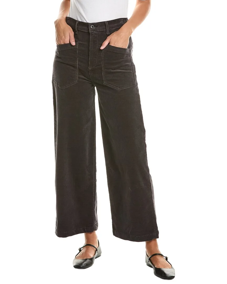 Virginia Corduroy Charcoal Wide Leg Jean by Askk Ny