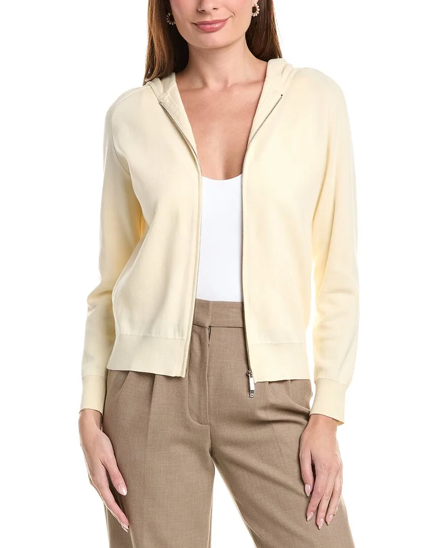 Double Knit Zip Front Hoodie by Lafayette 148 New York