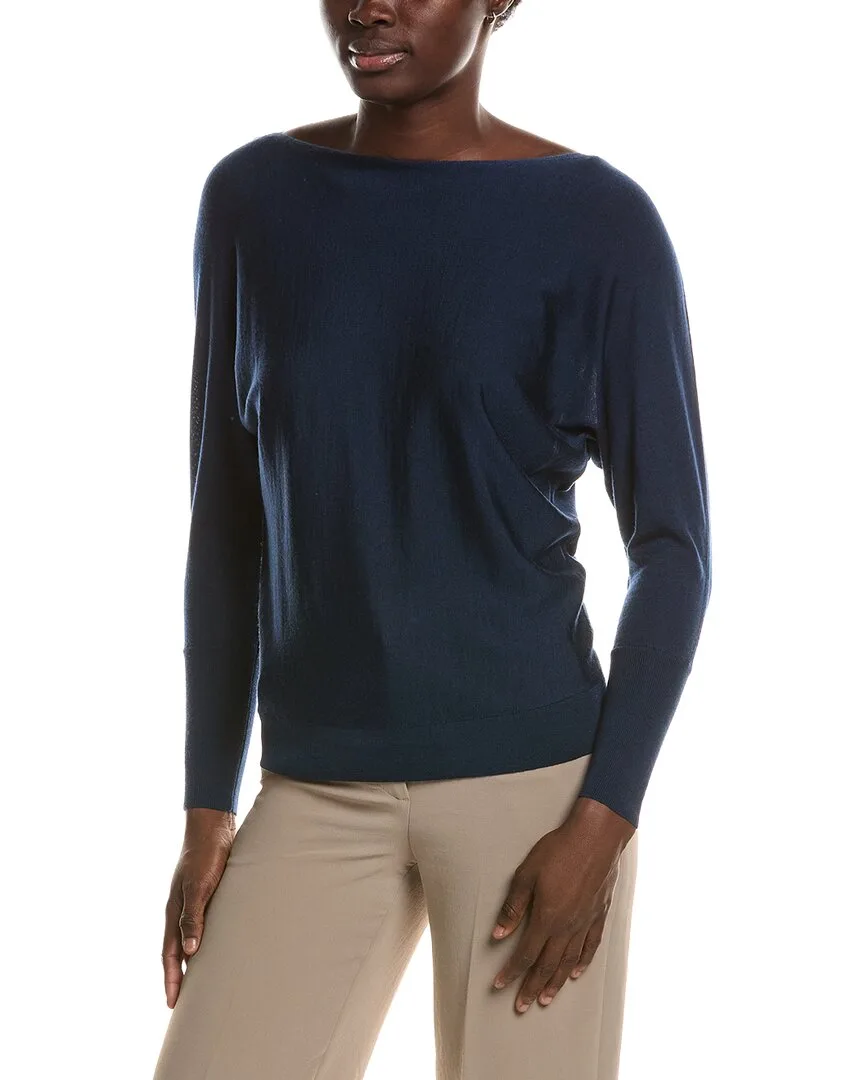 Bateau Neck Dolman Wool & Silk-Blend Sweater by Lafayette 148 New York