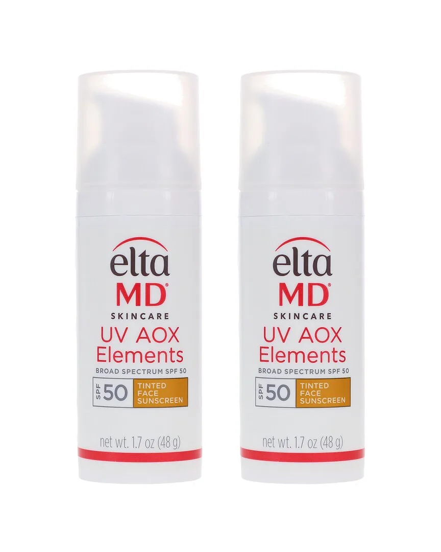 Uv Aox Elements Broad Spectrum Spf 50 Tinted Face Sunscreen 1.7Oz 2 Pack by Eltamd