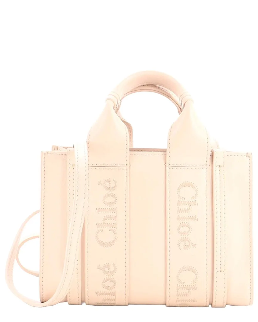 Pink Leather Woody Convertible Tote Mini (authentic Pre-Loved) by Chloé