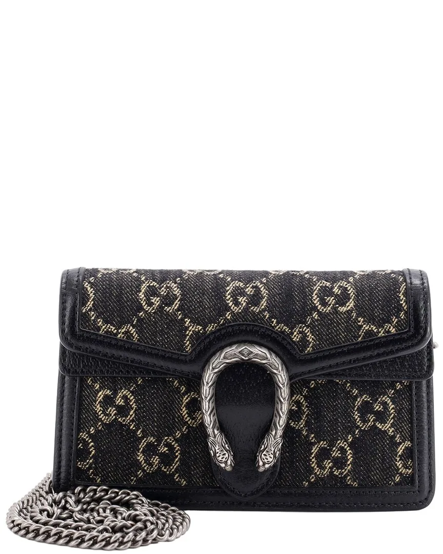Black Gg Denim Dionysus Bag Super Mini (authentic Pre-Loved) by Gucci