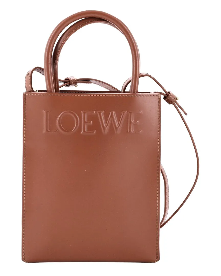 Brown Leather Standard A5 Convertible Tote (authentic Pre-Loved) by LOEWE