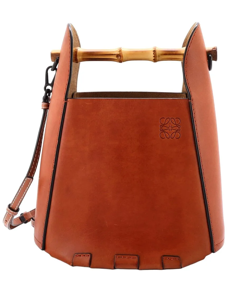 Brown Leather Bamboo Bucket Bag (authentic Pre-Loved) by LOEWE