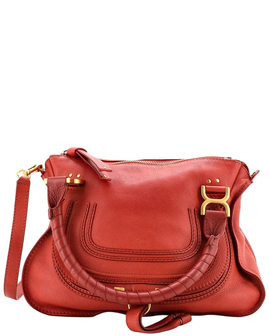 Red Leather Marcie Satchel Medium (authentic Pre-Loved) by Chloé