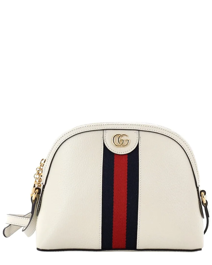 White Leather Ophidia Dome Shoulder Bag Small (authentic Pre-Loved) by Gucci