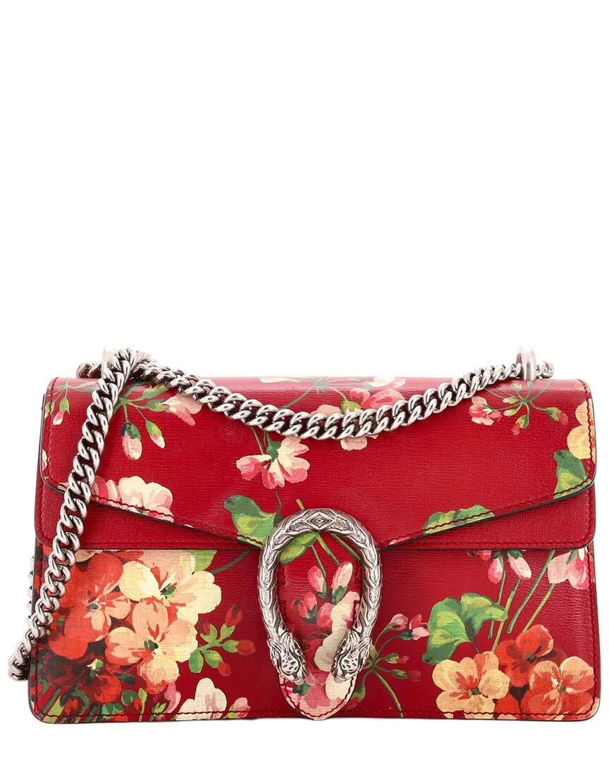 Red Blooms Print Leather Dionysus Bag Small (authentic Pre-Loved) by Gucci