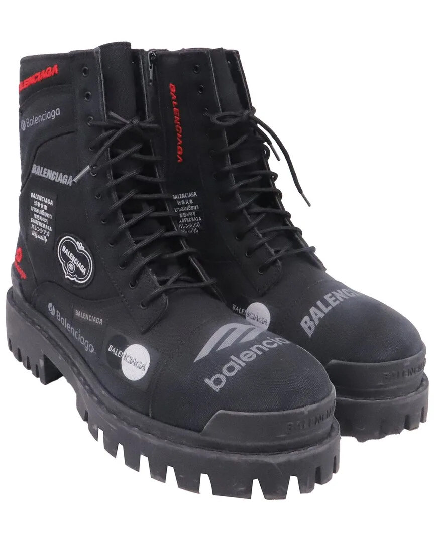 Cotton Strike Combat Boot (authentic Pre-Loved) by Balenciaga