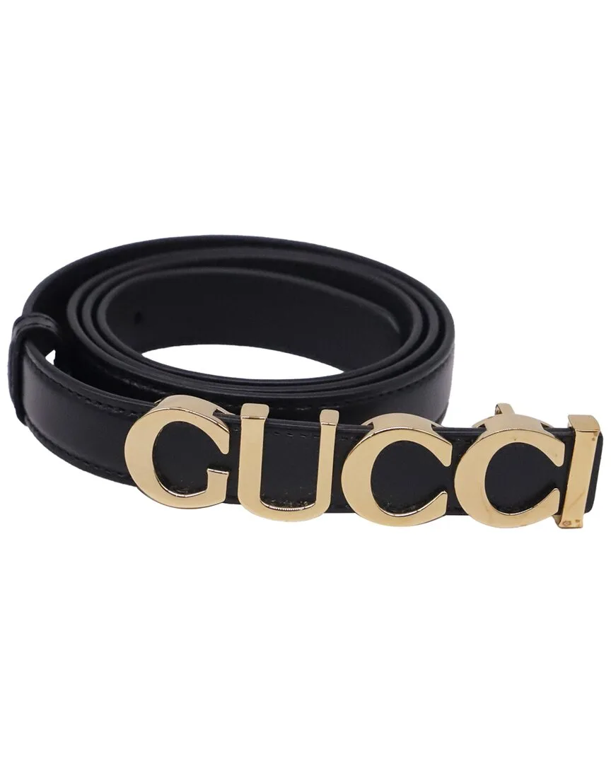 Logo-Buckled Thin Belt (authentic Pre-Loved) by Gucci