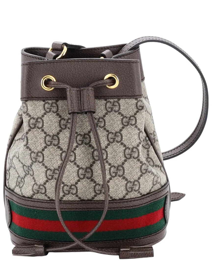 Brown GG Coated Canvas Ophidia Bucket Bag Mini (authentic Pre-Loved) by Gucci