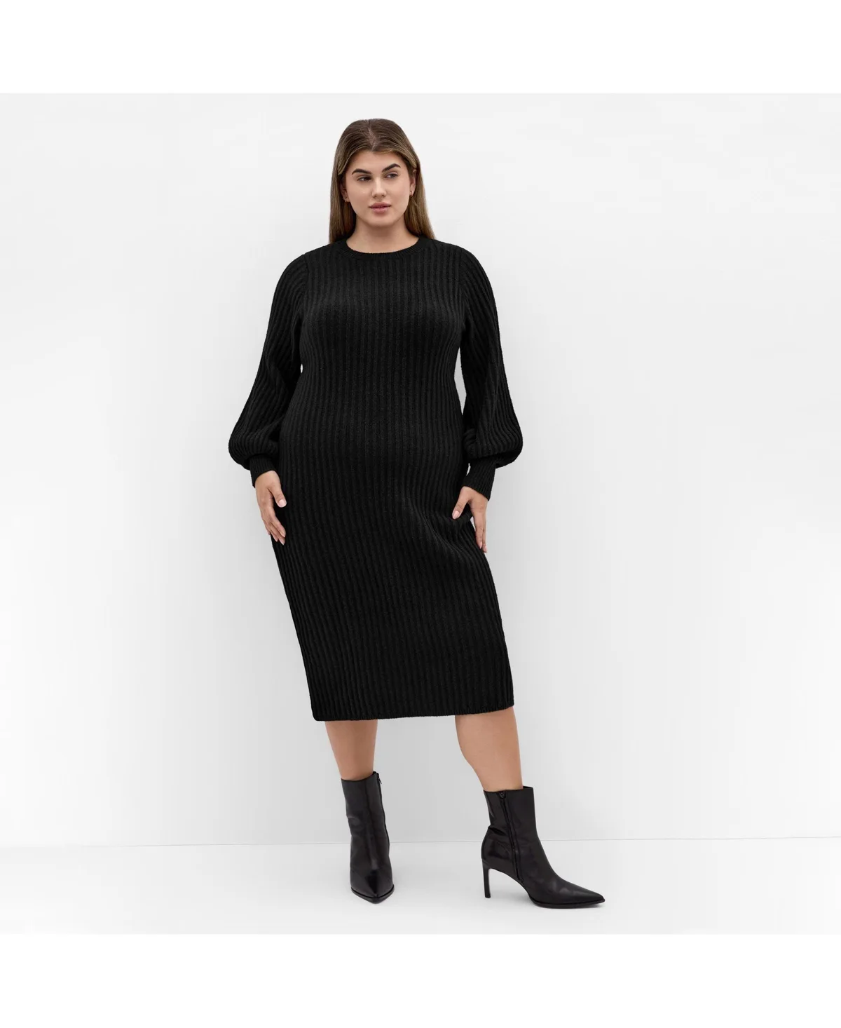 Sarah Long Sleeve Rib Dress