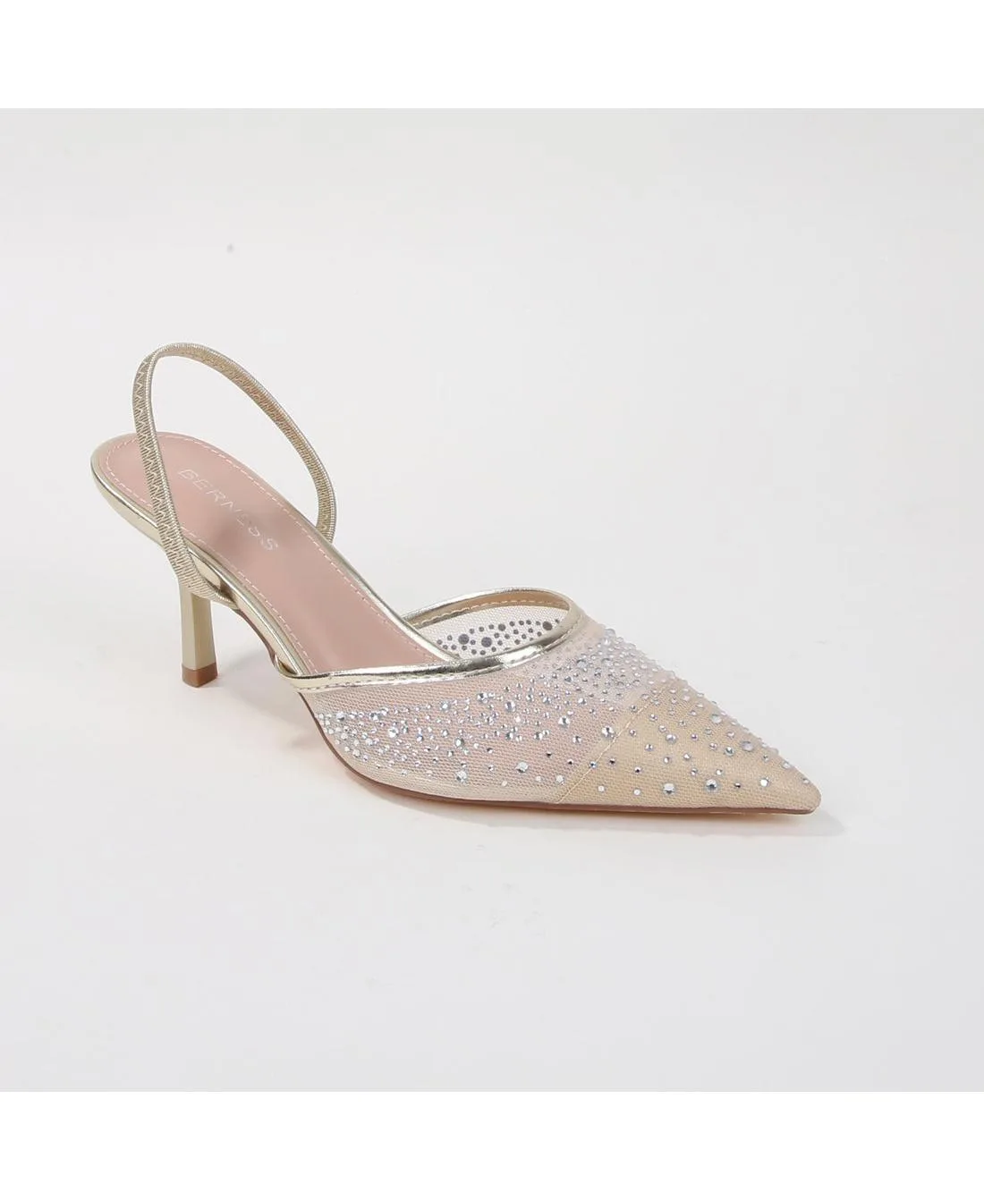 Cara Rhinestone Slingback Heels by Berness
