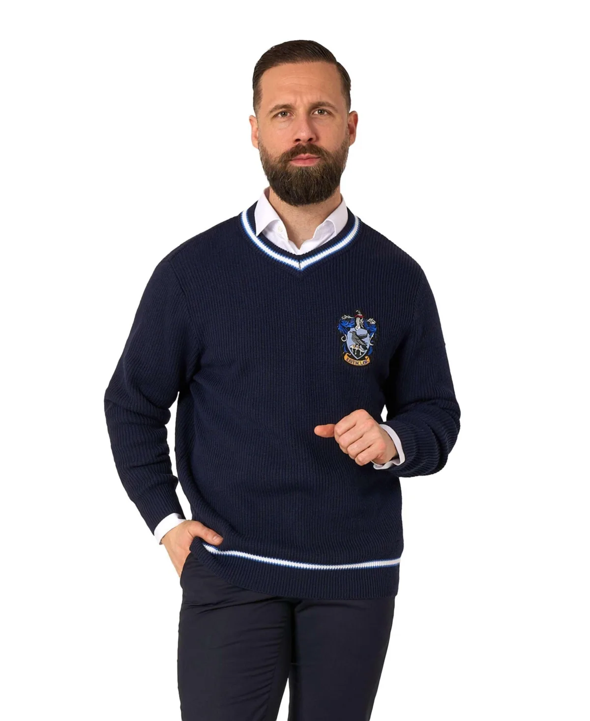 Ravenclaw V-Neck Long-Sleeve Sweater by Opposuits