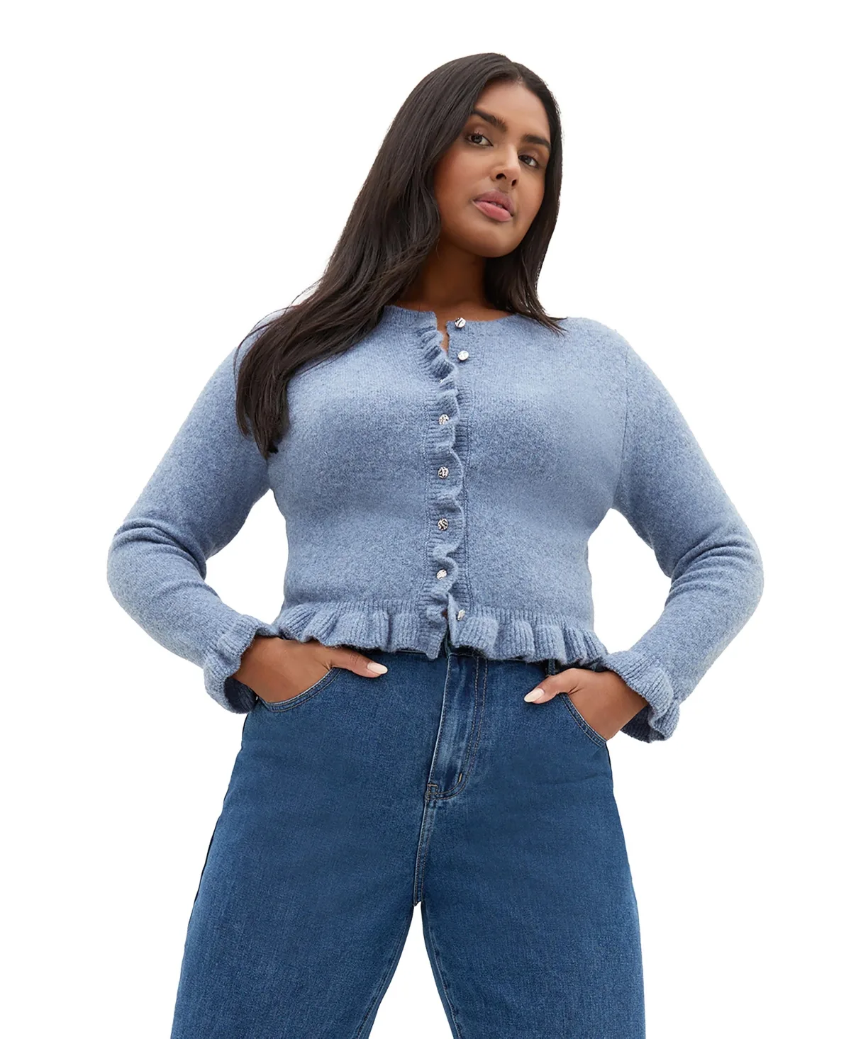 Florence Frill Cardigan by City Chic