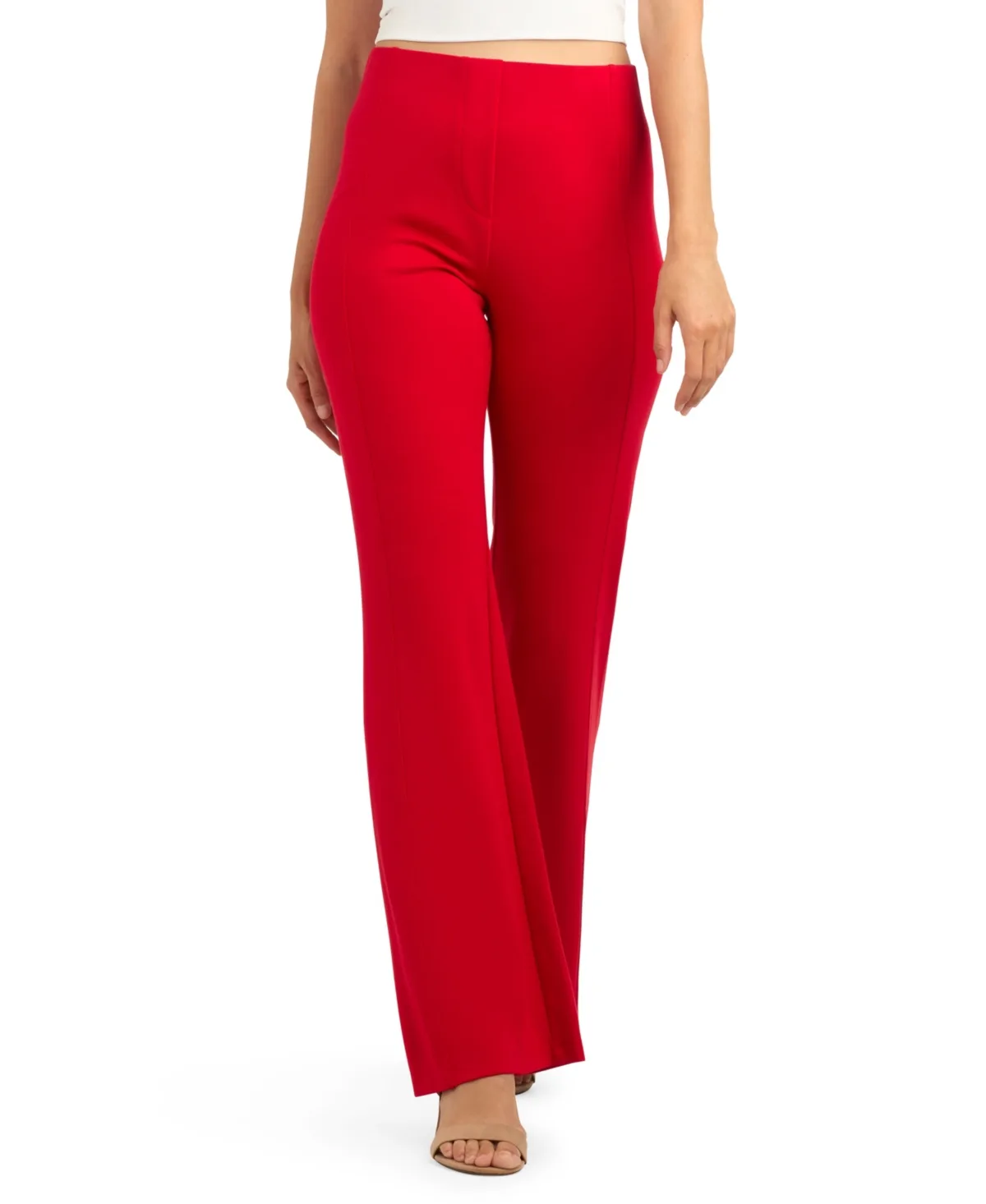 Wide-Leg Pull-On Lightweight Scuba Pants by Bcx