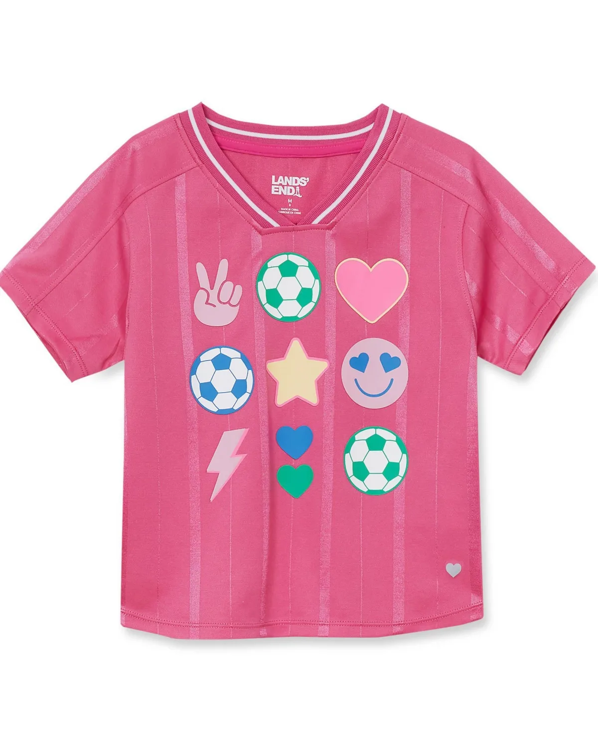 Short Sleeve Soccer Jersey Top - Soccer Fun by Lands' End