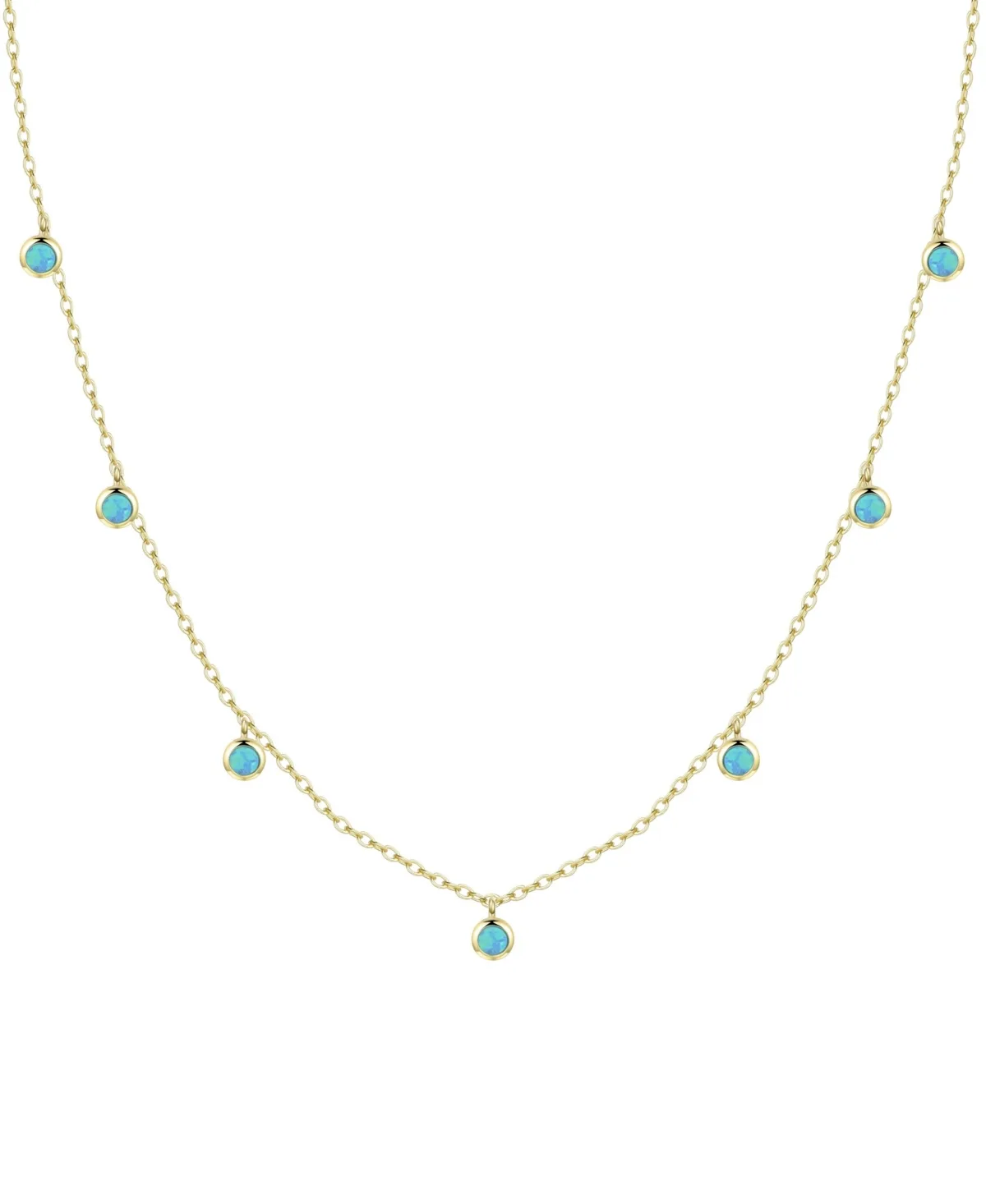 Dew Drops Necklace with Lab Grown Opal by Kamaria