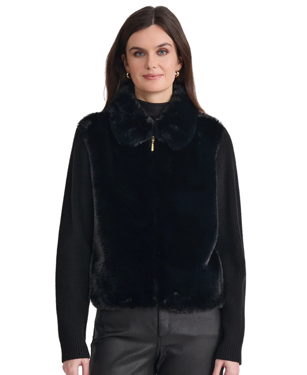 Faux Fur Teddy Short Jacket by Jones New York