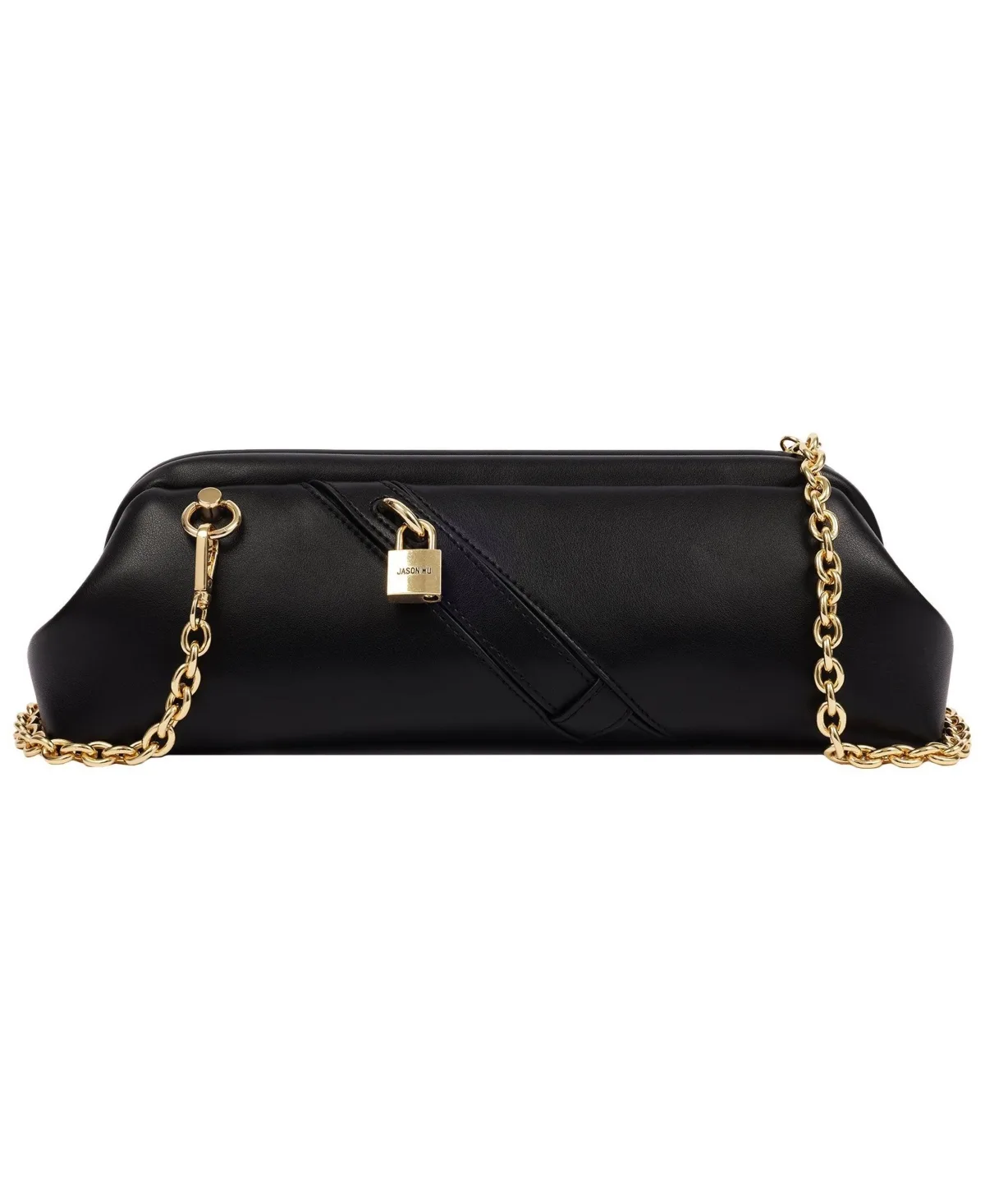 Bloomwood Clutch with Lock Detail and Chain Strap