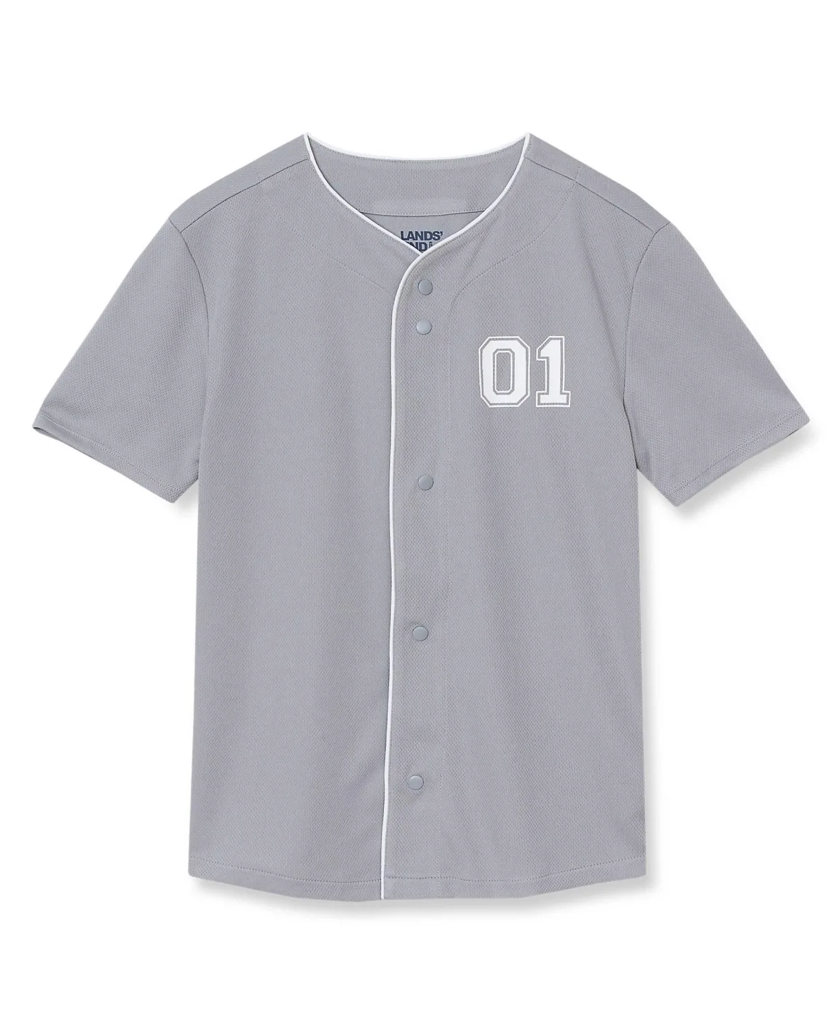 Active Button Up Jersey Top by Lands' End