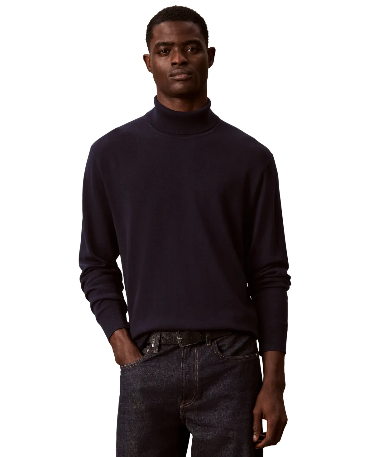 Lightweight Merino Turtleneck Sweater by Calvin Klein