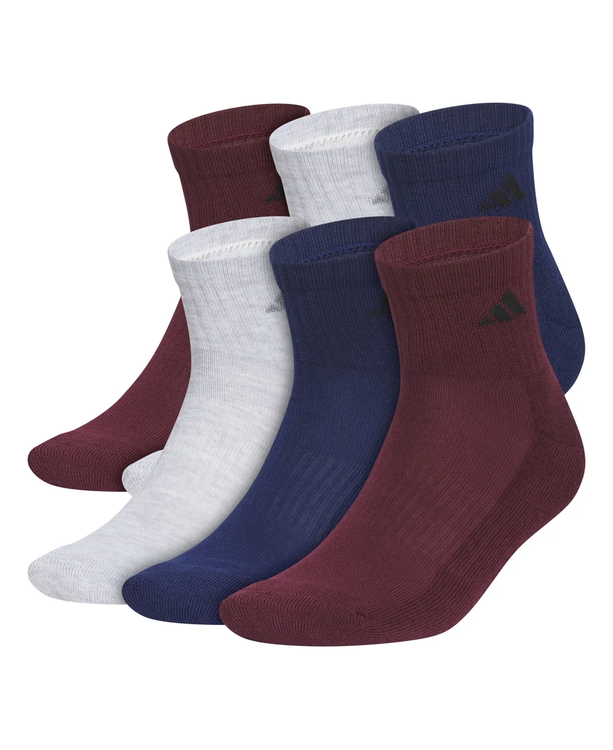 Cushioned Athletic Quarter Socks, 6-Pack by adidas