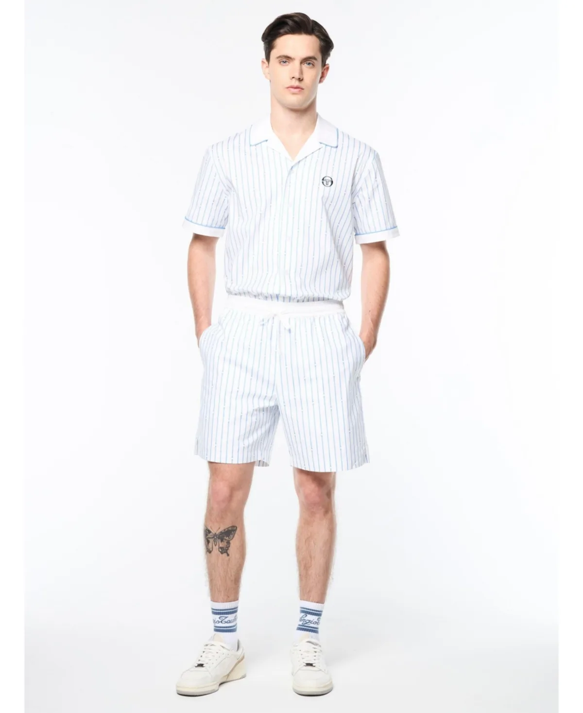 Colonna Cabana Pinstripe Regular-Fit Stretch Shorts, 6" Inseam by Sergio Tacchini