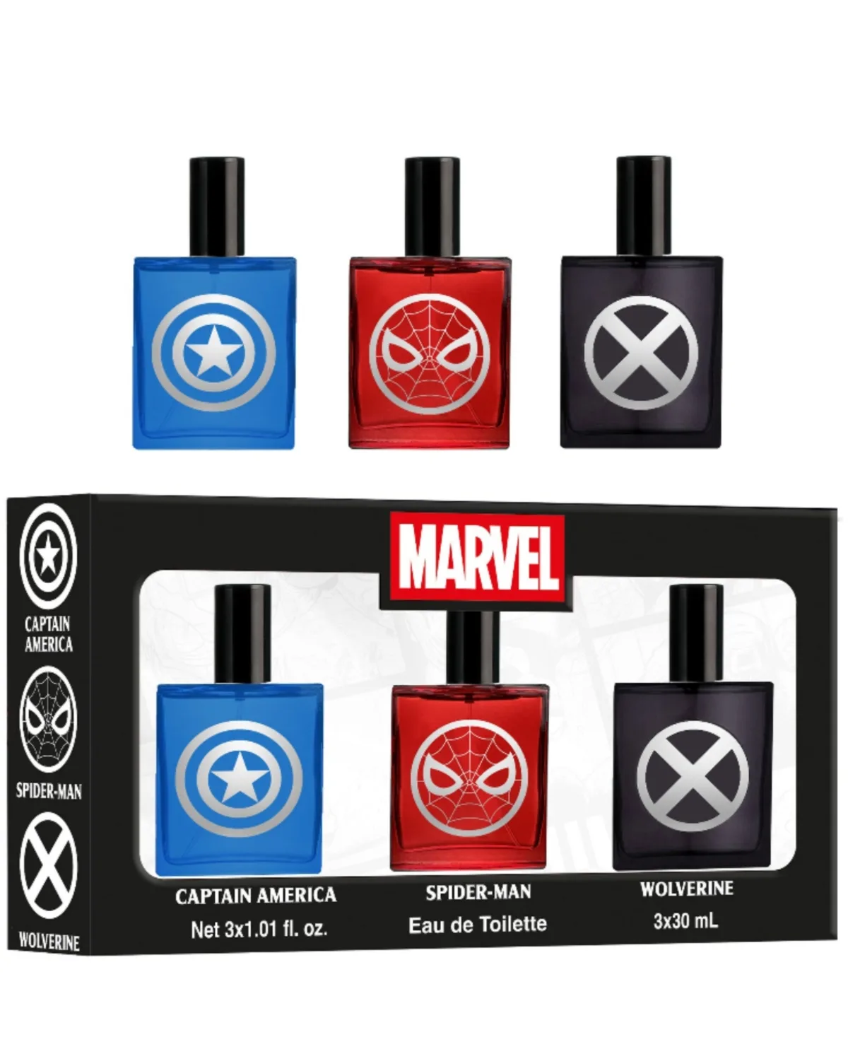 Mini Set Eau De Toilette Spray, 3 x 1.0 oz by Marvel