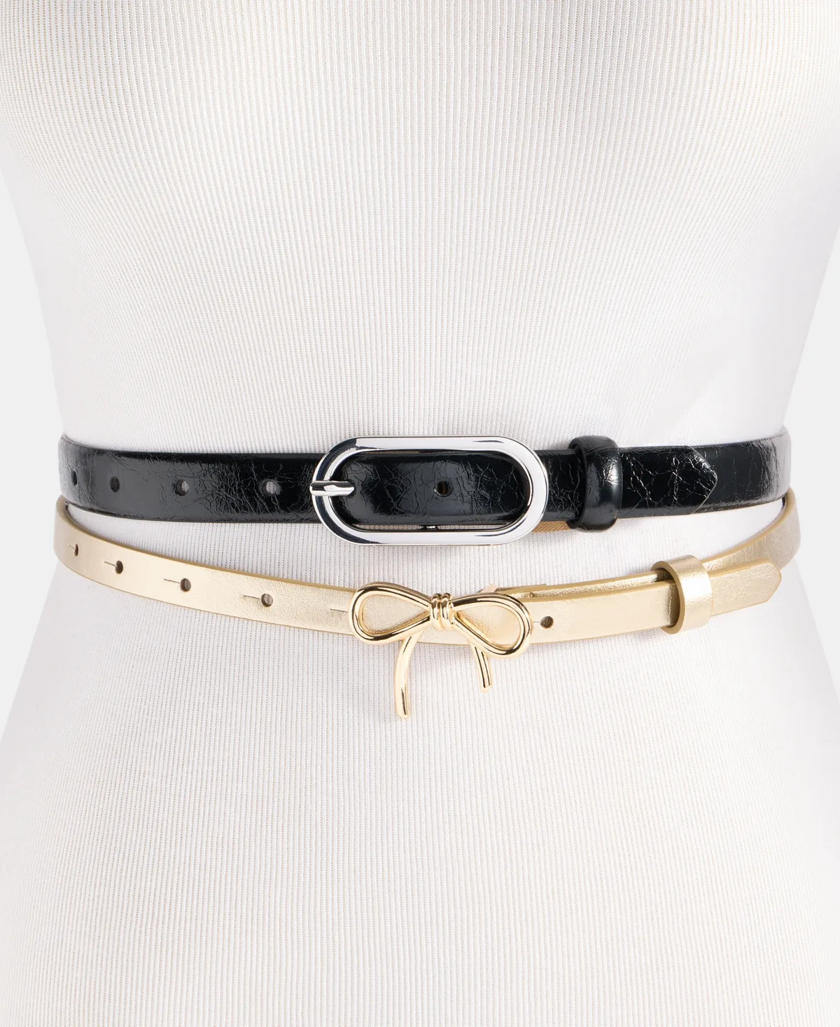 Holiday Bow Buckle Belts, 2-Piece Set by INC International Concepts
