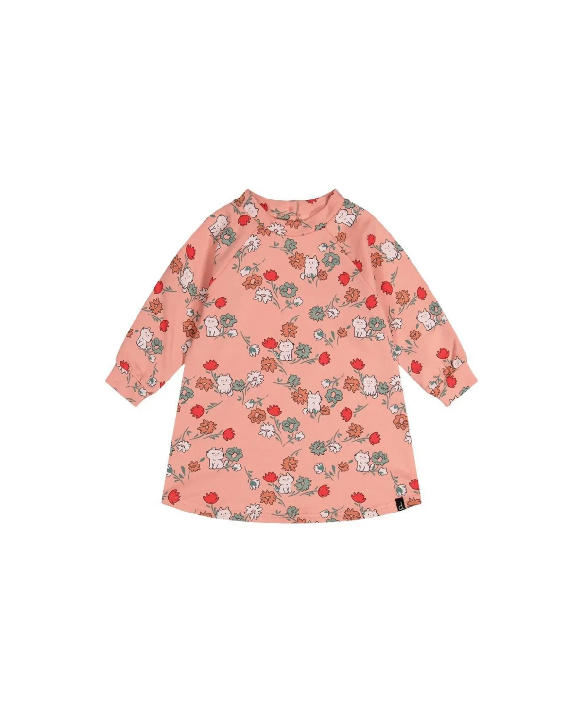 French Terry Dress Cat Print by Deux Par Deux