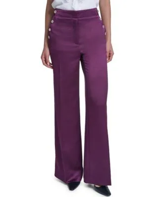 High Waisted Wide Leg Pants by Karl Lagerfeld
